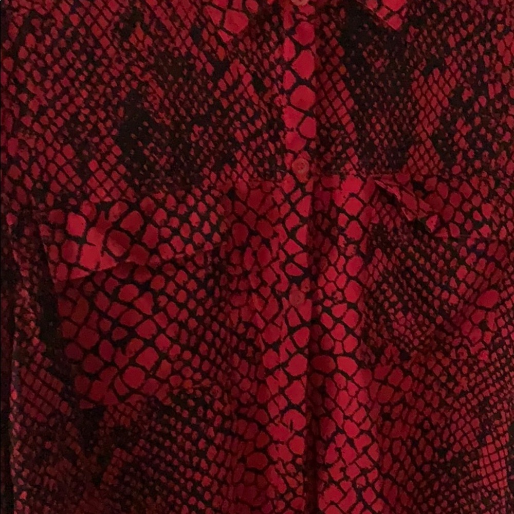ANA snakeskin print button down - Picture 4 of 8